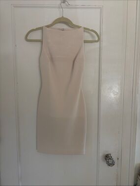 Classic Sleeveless Mini Dress in Light Blush